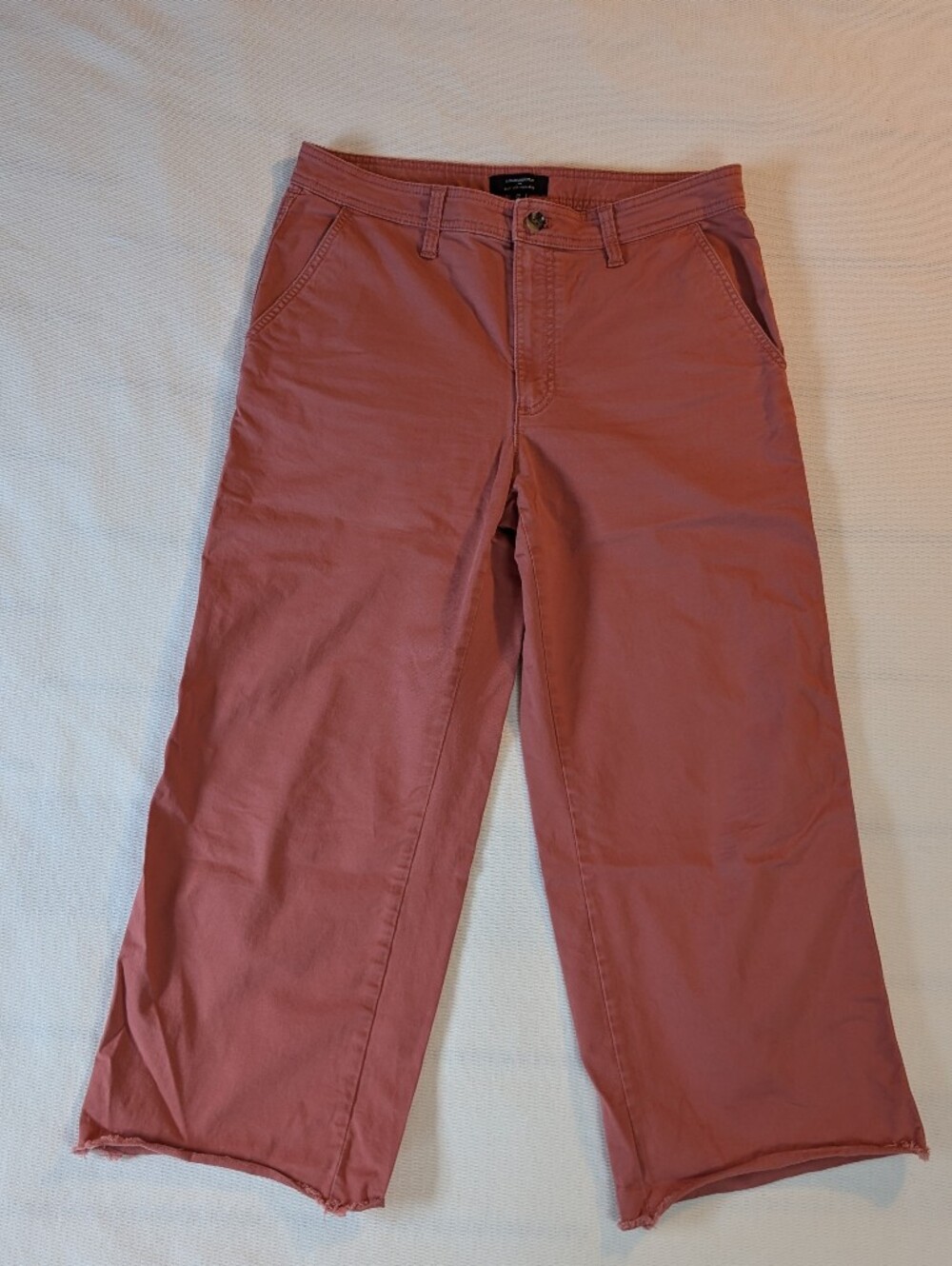 Banana Republic High-Rise Wide-Leg Cropped Chino Pink Size 10